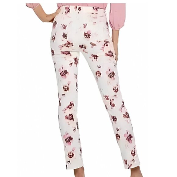 New NYDJ Sheri Released Raw Hem Ankle Jeans in Bonnieux Floral Print NWT - Picture 1 of 6